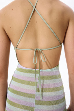 Vestido brillante con lazada en la espalda - H&m фото 3