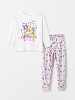 Bisiklet Yaka Hello Kitty Bask?l? K?z ?ocuk Pijama Tak?m?