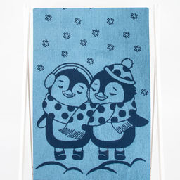 Полотенце махровое 6с102.411ж1 Пингвики(джинс) 67х150см