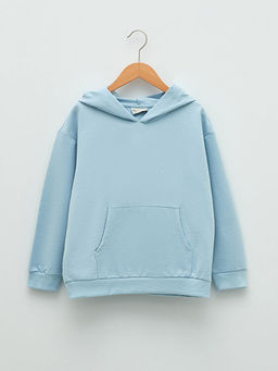 Kap??onlu Basic Uzun Kollu K?z ?ocuk Sweatshirt