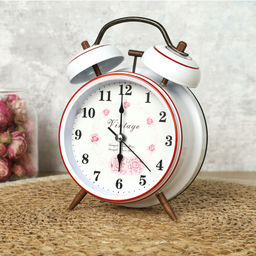 Будильник 10,5 см / 6040 /уп 60/ белый - Галеонтрейд фото 2