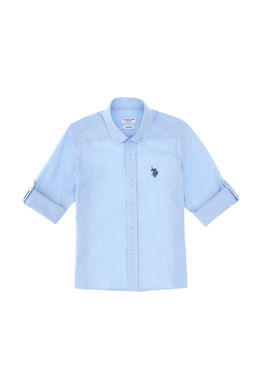 Erkek _ocuk A__k Mavi Uzun Kollu Basic G_mlek Sepette S_rpriz _ndirim - U.s. polo assn фото 2