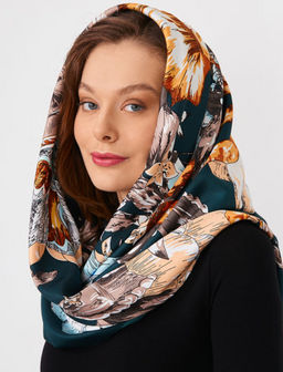 Большой, мягкий, тонкий и очень нежный двусторонний платок с рисунком. - Tantino фото 15