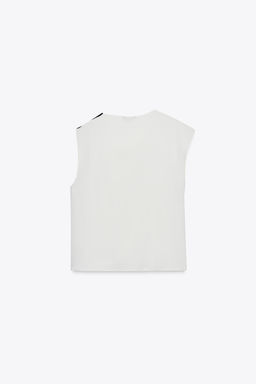 SHOULDER BUTTON BLOUSE - Zara фото 7