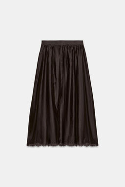 Юбка Zara миди объемная с вышивкой