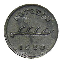 Монета 1 пфенниг 1920 года Германия Нотгельд Бад-Мергентхайм