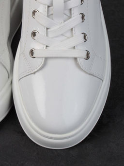 05-PDD215-2 WHITE Кроссовки женские (натуральная кожа)