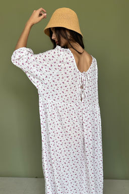 Платье женское MOON085/03/Белый, розовый - M&G all natural фото 11