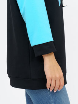 806 Худи "черный/бирюза"