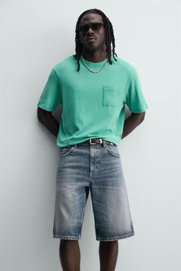 BERMUDA DENIM RELAXED FIT / Azul - Zara фото 6