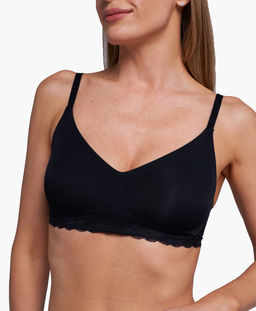 Топ-бюстье бюстгальтер бесшовный Vanessa for me S008 нейлон, эластан черный размеры S, M, L, XL