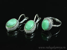 Кольцо Серьги с агатом тонированным, цв.желтый размер 17 - Радуга камня фото 2