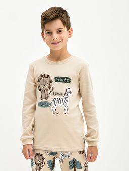 Бежевая пижама для мальчика - Kogankids фото 16