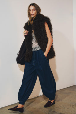 ZW COLLECTION DENIM BALLOON TROUSERS