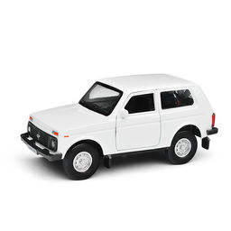Машина металл LADA 4x4 12 см, (двери, багаж, белый) инерц, в коробке