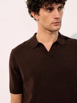 Джемпер поло из смесового хлопка / Zarina  фото 6