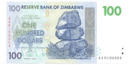 Банкнота 100 долларов 2007 года Зимбабве
