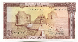 Банкнота 25 ливров 1983 года Ливан