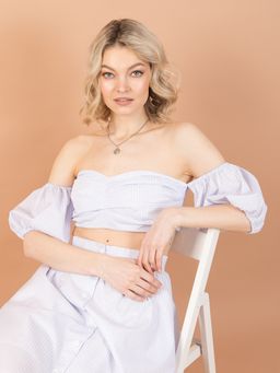 Блуза с открытыми плечами - Stilla фото 2