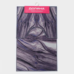Коврики для ванной и туалета Доляна Отражение, 2 шт: 50?80 см, 50?40 см фото 6