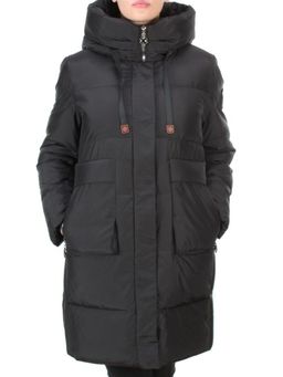8966 BLACK Пальто зимнее женское CLOUD LAG CAT (200 гр. холлофайбер)