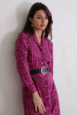 Платье-рубашка с английским воротником принт - Martichelli фото 70