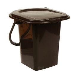Ведро - туалет, h=40 см, 13 л, со съёмной ручкой, коричневое