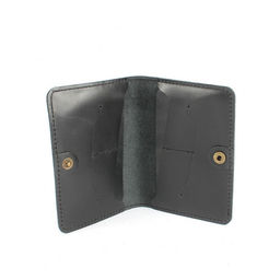 Обложка для паспорта Croco-П-1109 натуральная кожа черный пулл-ап (254) 265421  фото 3