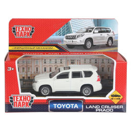 Машина металл Toyota Land Cruiser Prado 10,5 см, (белый) инерц, в коробке