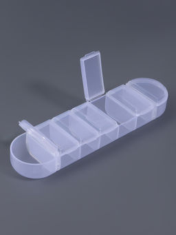 Органайзер для хранения мелочей, 7 ячеек, 19×5×2.9 см, прозрачный