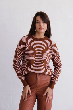 9959 Джемпер базовый кофейный - Martichelli фото 14