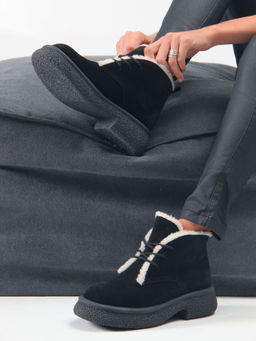 Ботинки EDART 308.агата bl. черный замша/шерсть - Ed'art фото 6