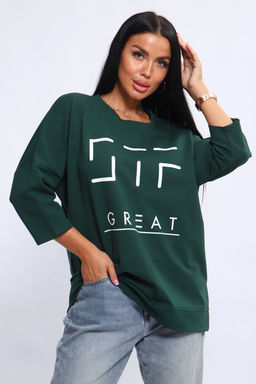 Свитшот 375702 оверсайз трикотажный