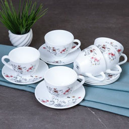 Чайный набор 12 предметов 220 мл / GB220/GD55-6A (7004) /уп 8/ Серый кустик - Галеонтрейд фото 2