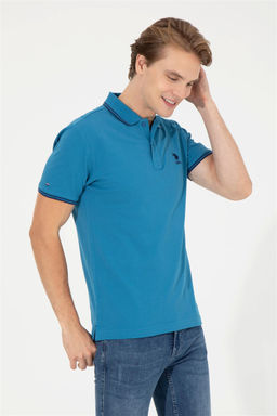 U. S. Polo Assn / Мужская футболка Petrol Basic с воротником-поло - U.s. polo assn фото 3