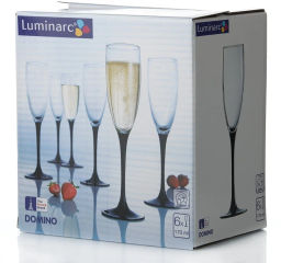 Набор фужеров (бокалов) для шампанского ДОМИНО 6шт 170мл арт.H8167 /Люминарк/ - Luminarc фото 11