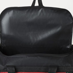 Сумка дорожная, 3 отдела на молниях, наружный карман, длинный ремень, цвет чёрный/красный - Simaland фото 6