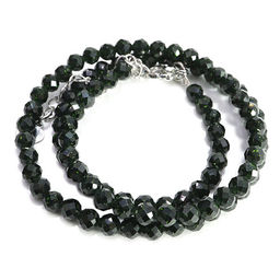 Бусы из драг камня Зеленый авантюрин алмазная огранка 4мм изобилие, процветание и удача 38см