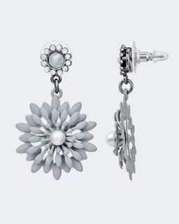 Selena. Medea Комплект серый: колье + серьги