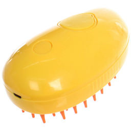 Паровая щетка с массажным эффектом "МОЙ БРО", цвет желтый, USB - зарядка, 6,5*11см (коробка Ultramarine)