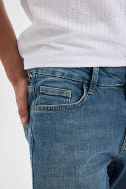 Pedro Slim Fit Джинсовые брюки узкого кроя с нормальной талией и узкими штанинами - Defacto фото 5