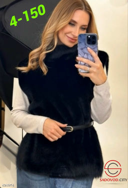 Манишка из искусственного меха