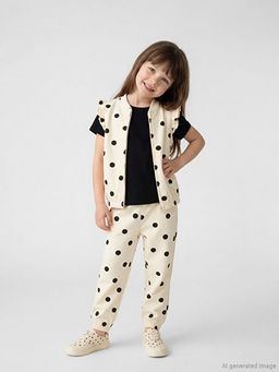 Puantiyeli K?z ?ocuk Jogger E?ofman Alt?