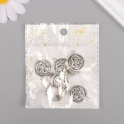 Цена за 8 шт. Коннектор для творчества металл 2 ушка Цветок жизни, 2.61.9 см - Арт узор фото 4