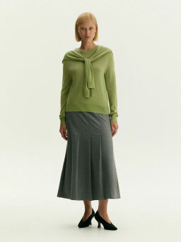 Юбка а-силуэта миди, S1042/nimbus