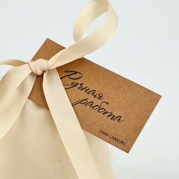 Цена за 5 шт. Мешочек подарочный из хлопка «Ручная работа», 10×12 см ± 1.5 см