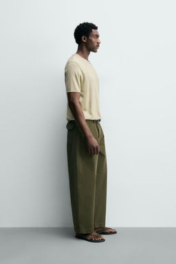 CAMISETA PUNTO REGULAR FIT B?SICO / Verde claro - Zara фото 4