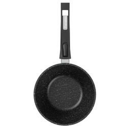 Ковш алюмин. 1,2л (АП) Гранит black с несъемной ручкой, стекл.крышкой (81802) (Мечта)