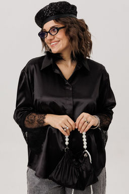 Блуза ANELLI 1801 угольный шелк