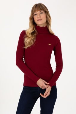 Kad_n Bordo Sweatshirt Sepette S_rpriz _ndirim